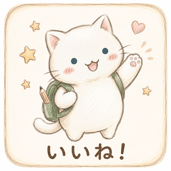 いいねをする猫のキャラクター